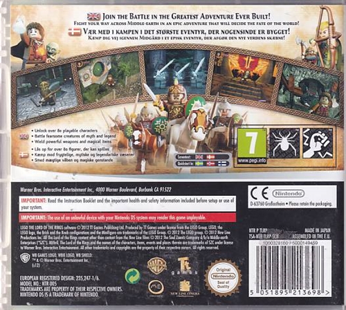 LEGO The Lord of the Rings - Nintendo DS (A Grade) (Genbrug)